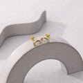 925 Sterling Silver Stud Earrings with Colorful Zirconia