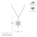 S925 Sterling Silver Zircon Star Necklace