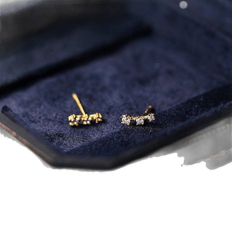 S925 Sterling Silver Zircon Stud Earrings