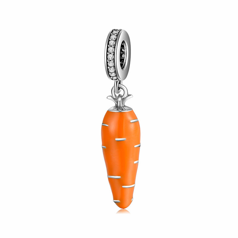 S925 Sterling Silver Carrot Pendant