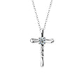 S925 Sterling Silver Moissanite Pendant Cross Necklace