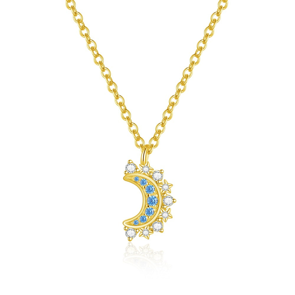 S925 Sterling Silver Sparkling Zircon Necklace