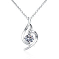 S925 Sterling Silver Moissanite Angel Pendant Necklace