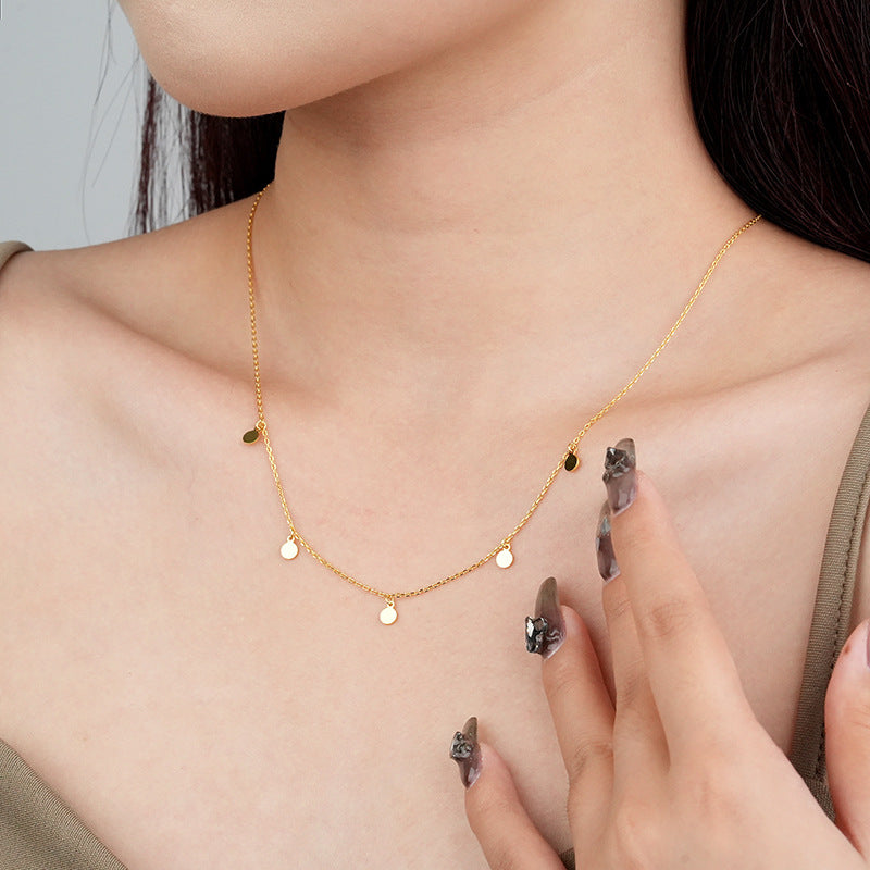 S925 Sterling Silver Disc Necklace