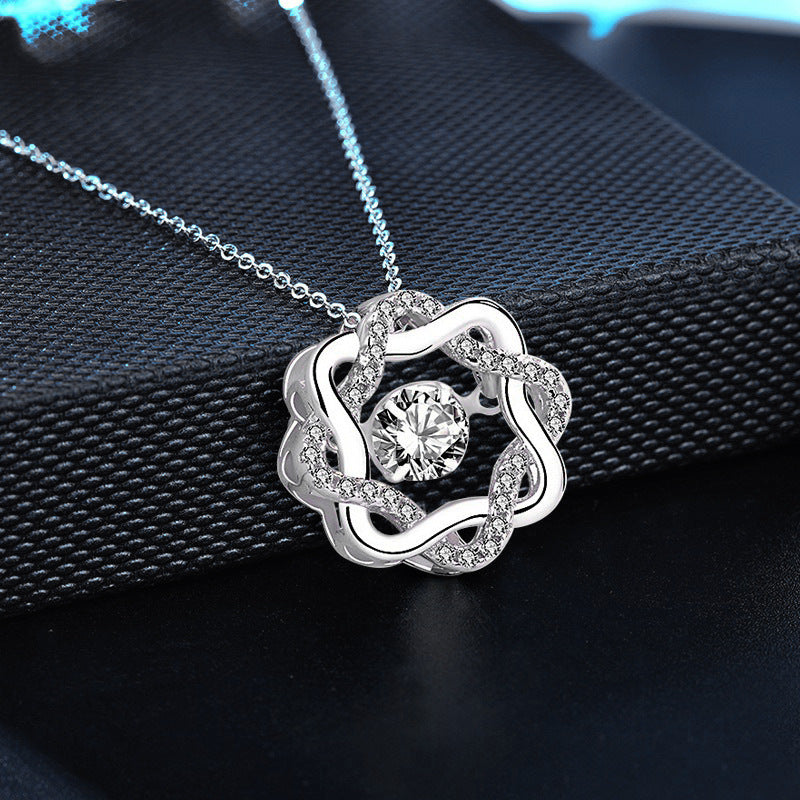 S925 Sterling Silver Moissanite Eight Awn Star Pendant Necklace