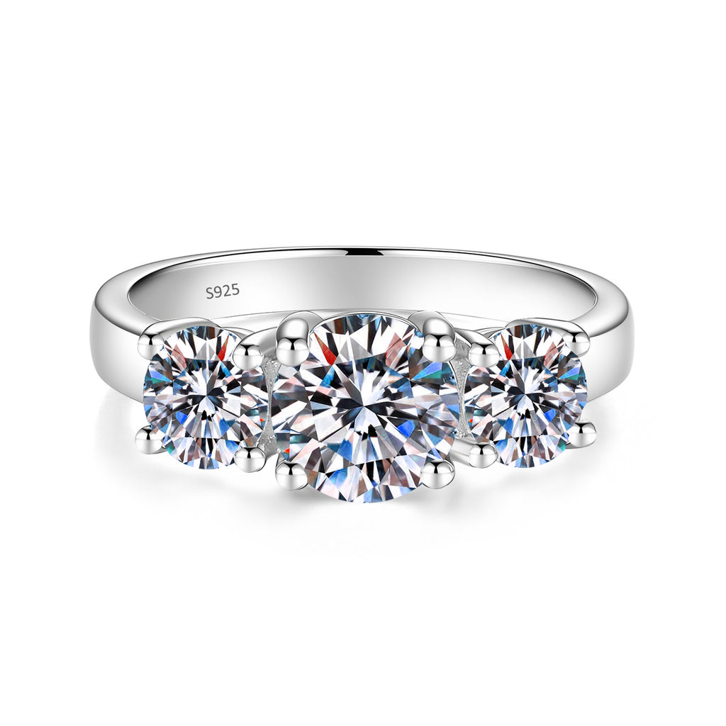 S925 Silver Moissanite Ring