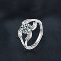 S925 Sterling Silver Moissanite Pairs of C Ring