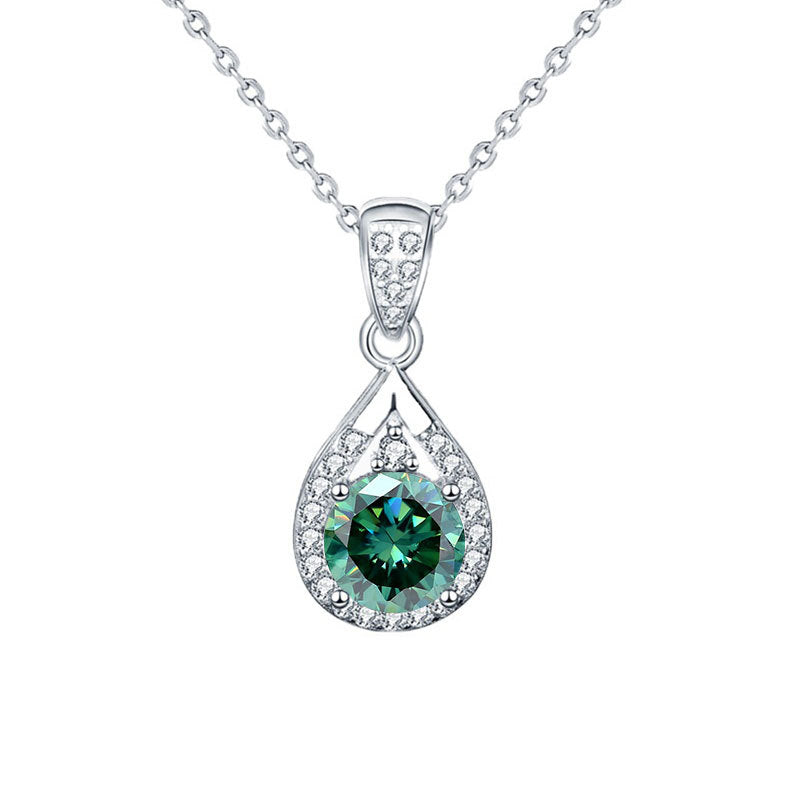 S925 Sterling Silver Moissanite Water Drop Necklace