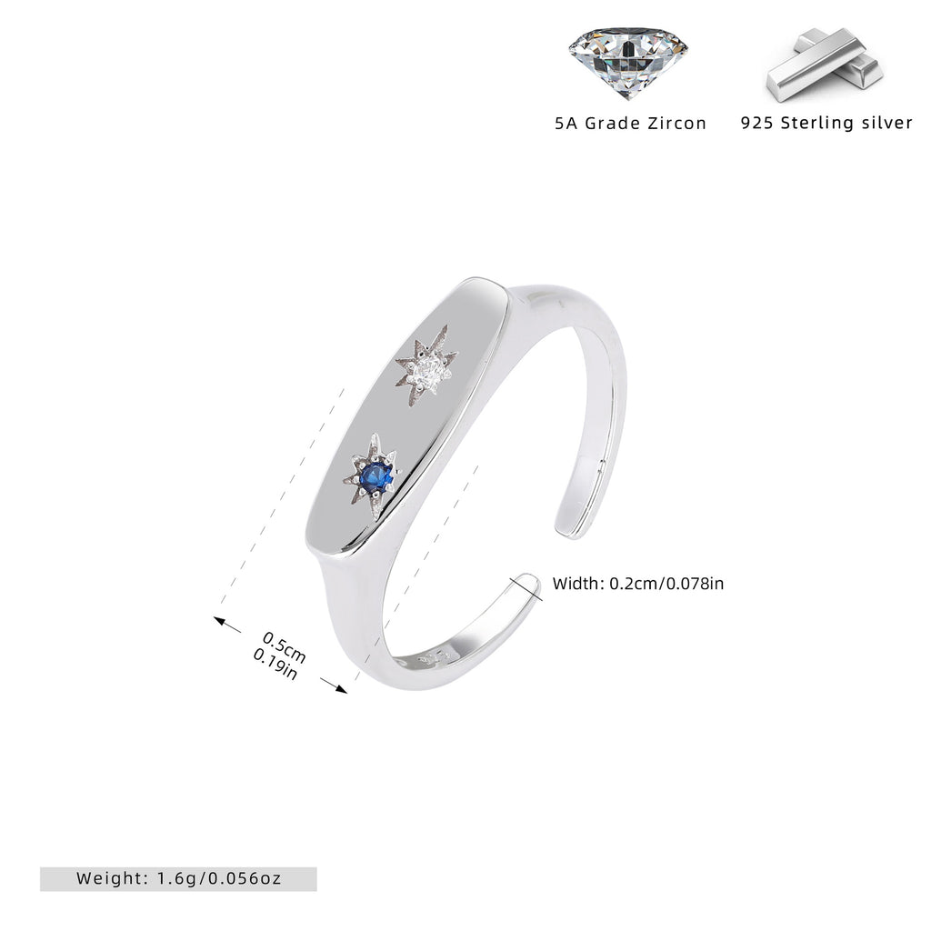 Popular S925 sterling silver rings in Europe and America, featuring niche designs