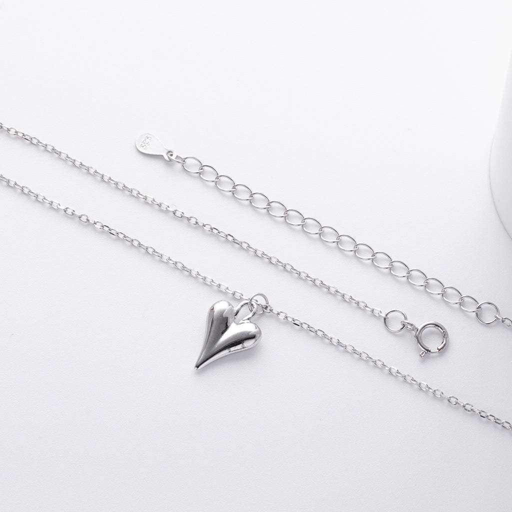 S925 Sterling Silver Heart Necklace