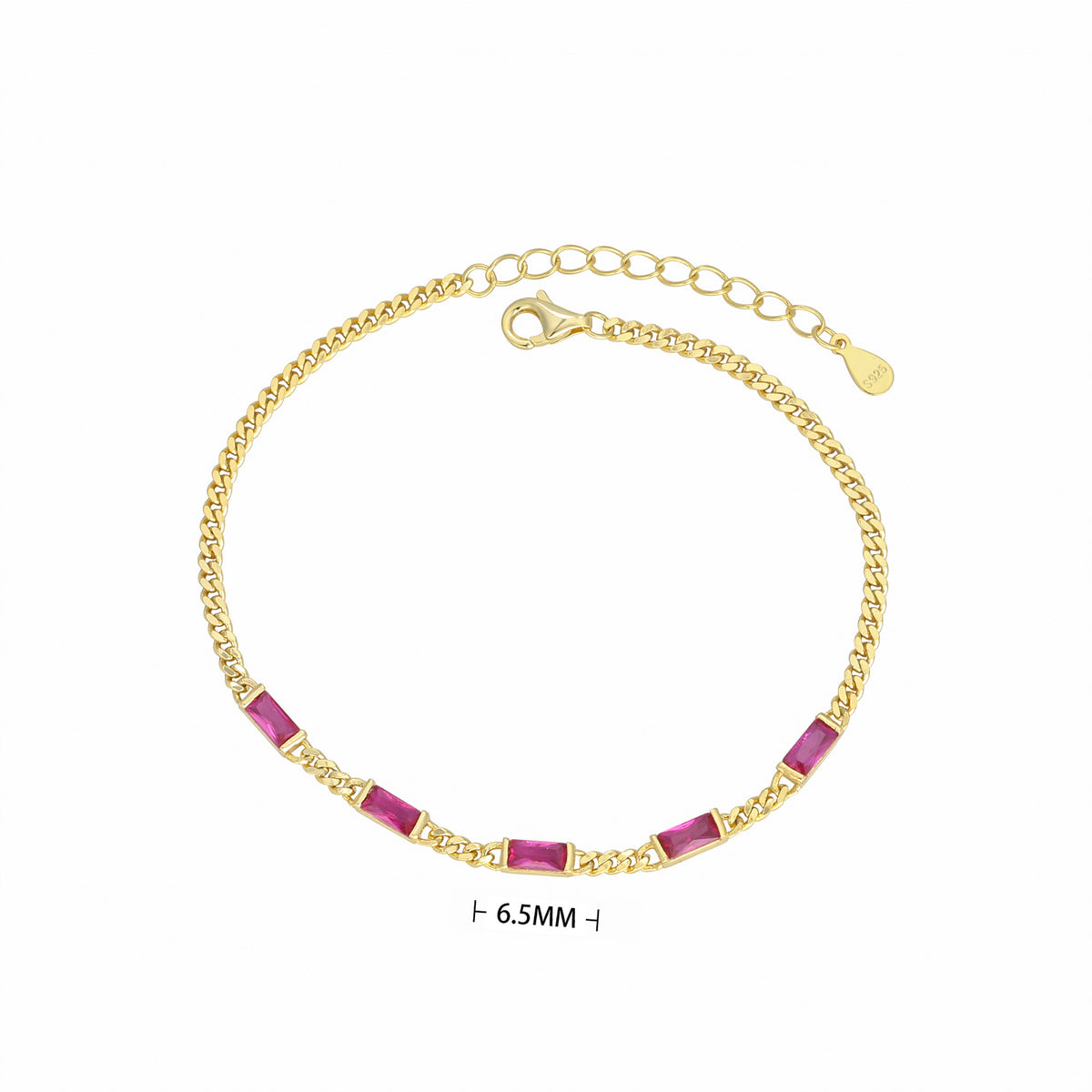 S925 Sterling Silver Cubic Zirconia Bracelet
