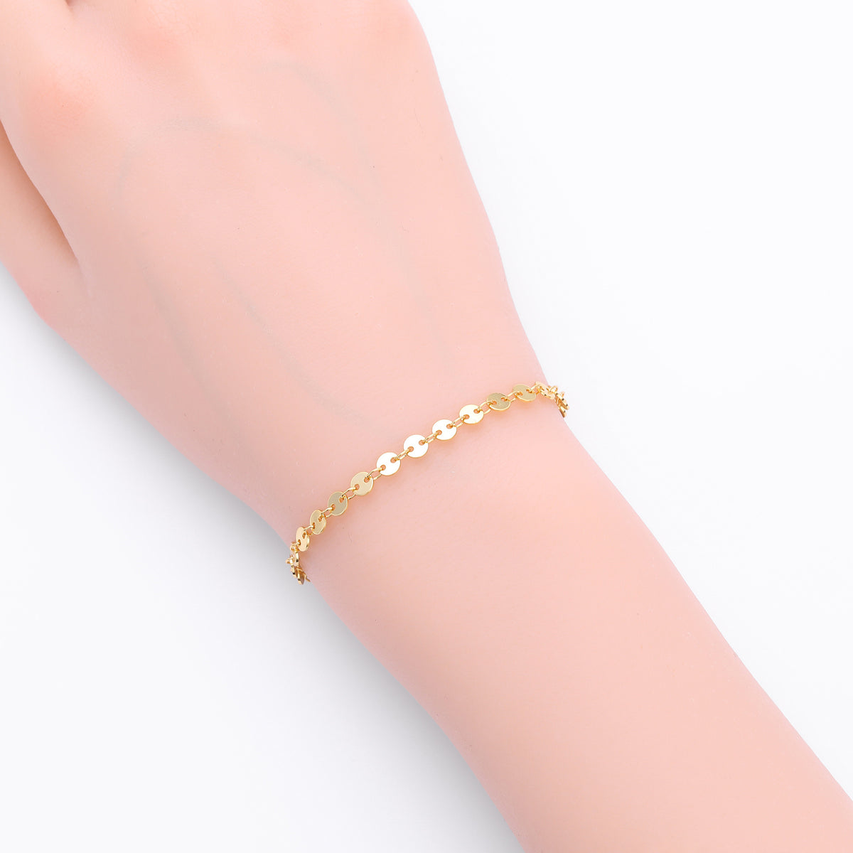 S925 Sterling Silver Disc Bracelet