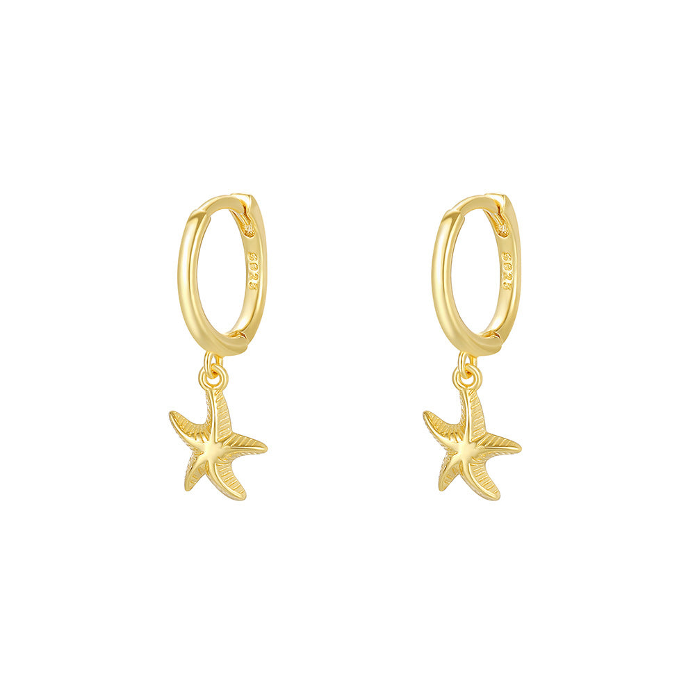 S925 Sterling Silver Starfish Earrings