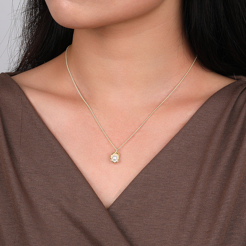 S925 Sterling Silver Pearl Necklace