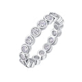 925 Sterling Silver Moissanite Eternity Band