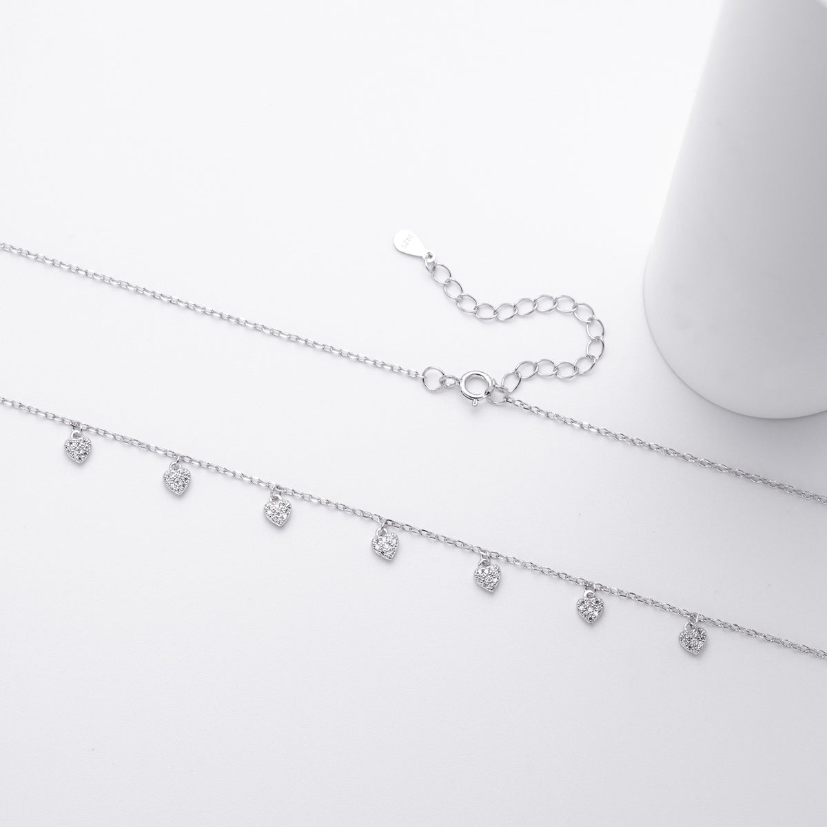 S925 pure silver zirconia ins exclusive necklace
