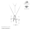 S925 Sterling Silver Double Cross Necklace