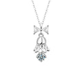 S925 Sterling Silver Moissanite Bell Pendant Necklace