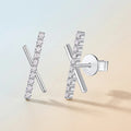 S925 Silver "Skyline Meteor" Moissanite Earrings
