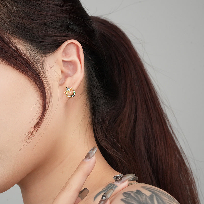 925 Sterling Silver Multicolored Zircon Drop Earrings