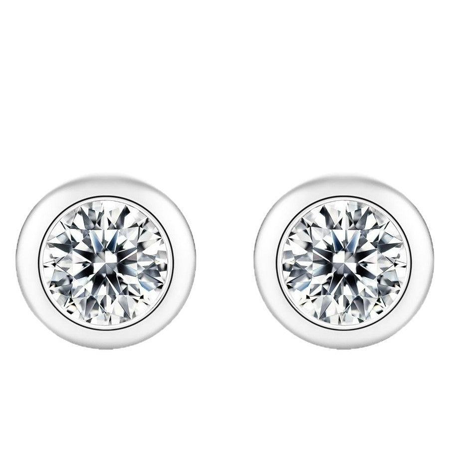 S925 Silver Moissanite "Perception Bubble" Stud Earrings