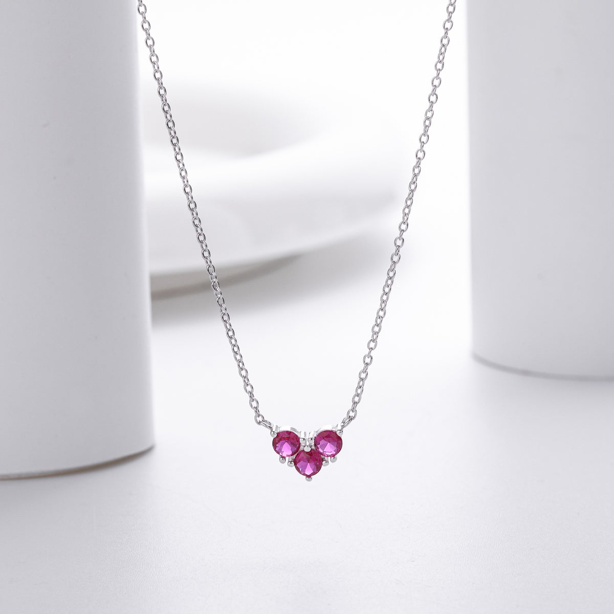 S925 Sterling Silver Niche Design Zirconia Necklace