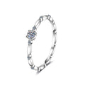 S925 Sterling Silver Lace Moissanite Pile Diamond Ring