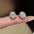 S925 Sterling Silver Oval-Cut Colored Gemstone and Moissanite Stud Earrings