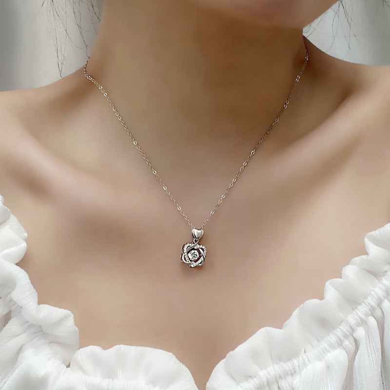 S925 Sterling Silver Moissanite Eight Awn Star Pendant Necklace