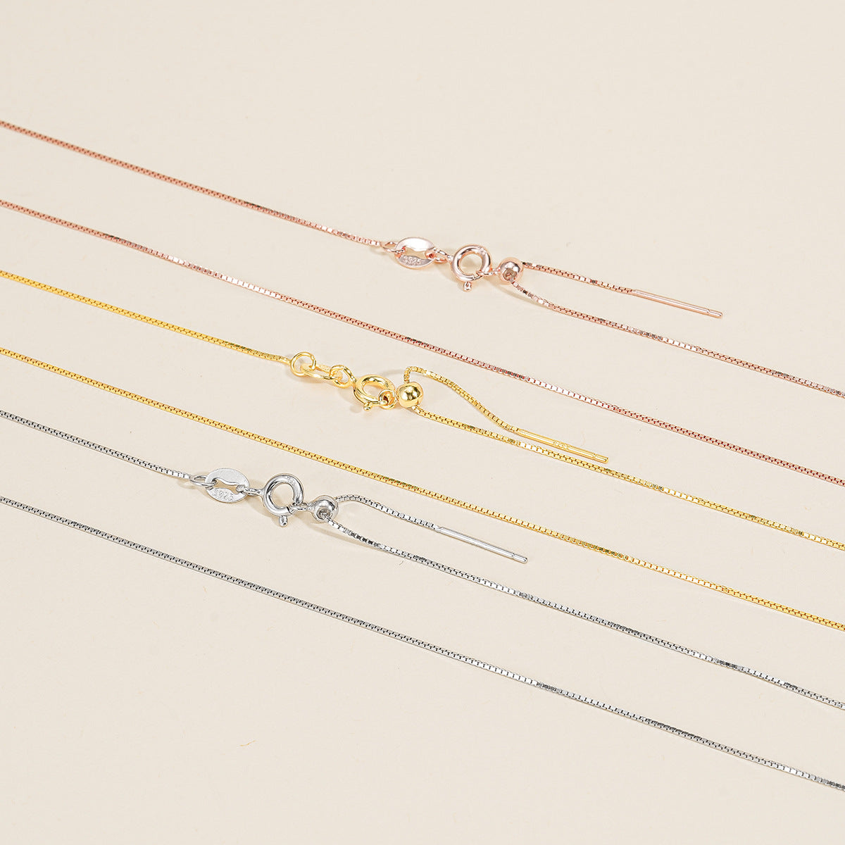 S925 Sterling Silver Adjustable Plain Chain (Suitable for DIY)