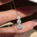 S925 Sterling Silver "Three Lives, Three Worlds" Moissanite Necklace