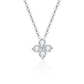 S925 Sterling Silver Moissanite Lucky Four-Leaf Necklace