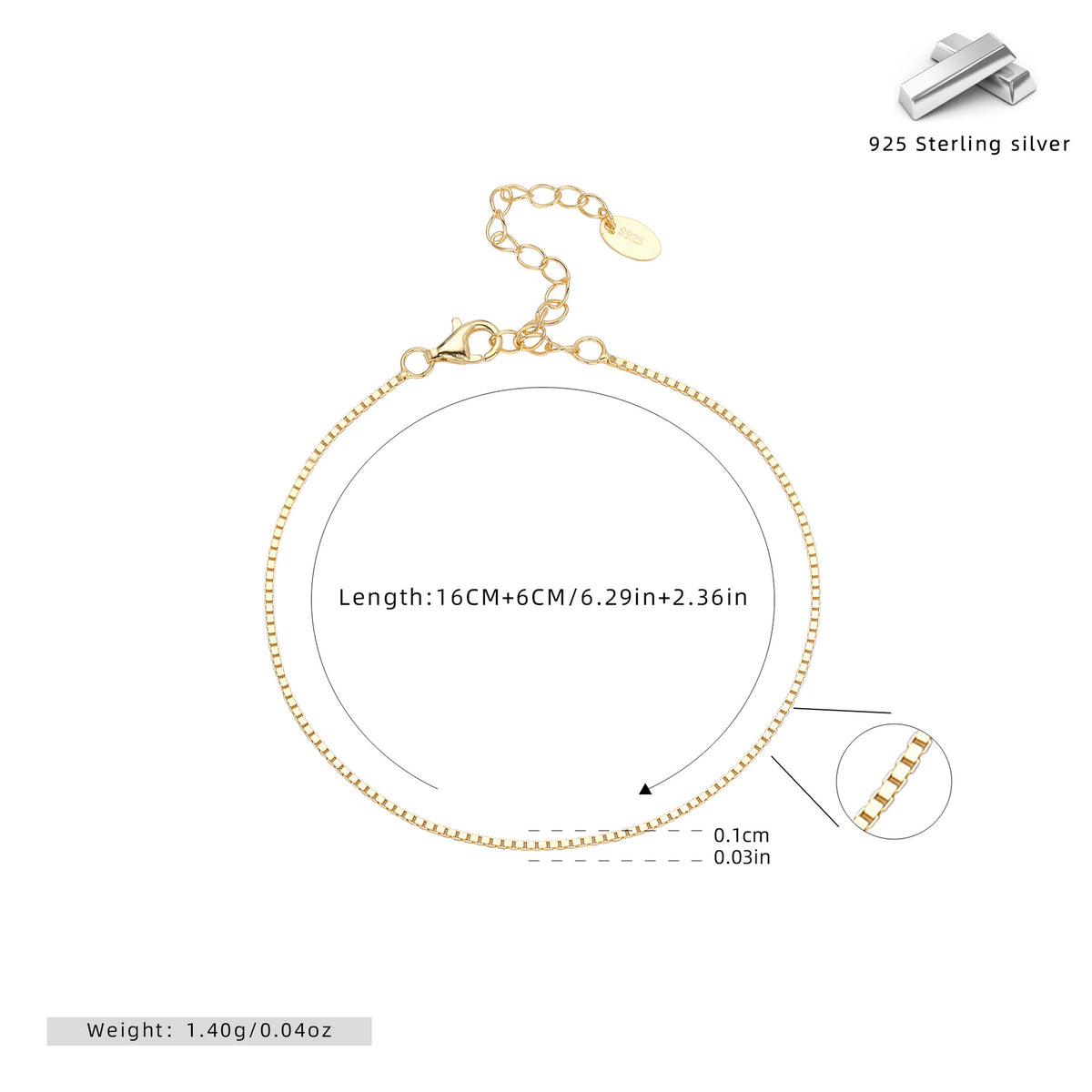 S925 Sterling Silver Bracelet