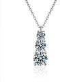 S925 sterling silver Moissanite Three lifetimes Necklace