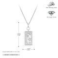 S925 Sterling Silver French Style Star Zircon Inlaid Stone Pendant Necklace