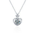 S925 Sterling Silver Moissanite Four-Claw Pendant Necklace