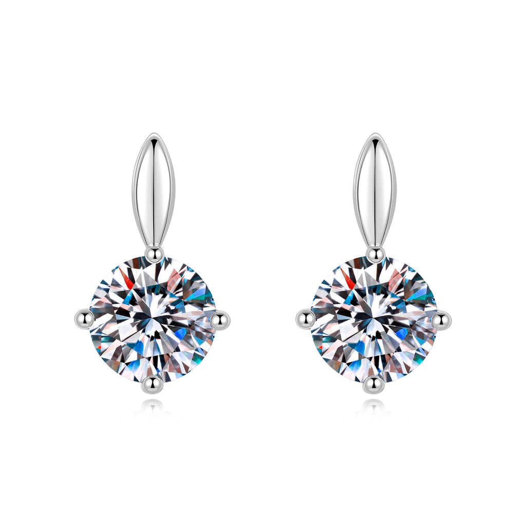 S925 Sterling Silver Extra-Sparkly Moissanite Stud Earrings