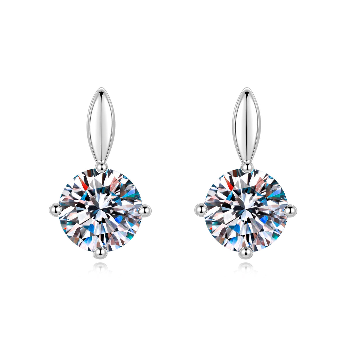 S925 Sterling Silver Extra-Sparkly Moissanite Stud Earrings