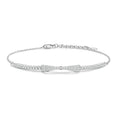 S925 Silver Micro-Pave Moissanite Bow Bracelet