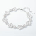 S925 Sterling Silver Plum Blossom Zircon Inlaid Bracelet