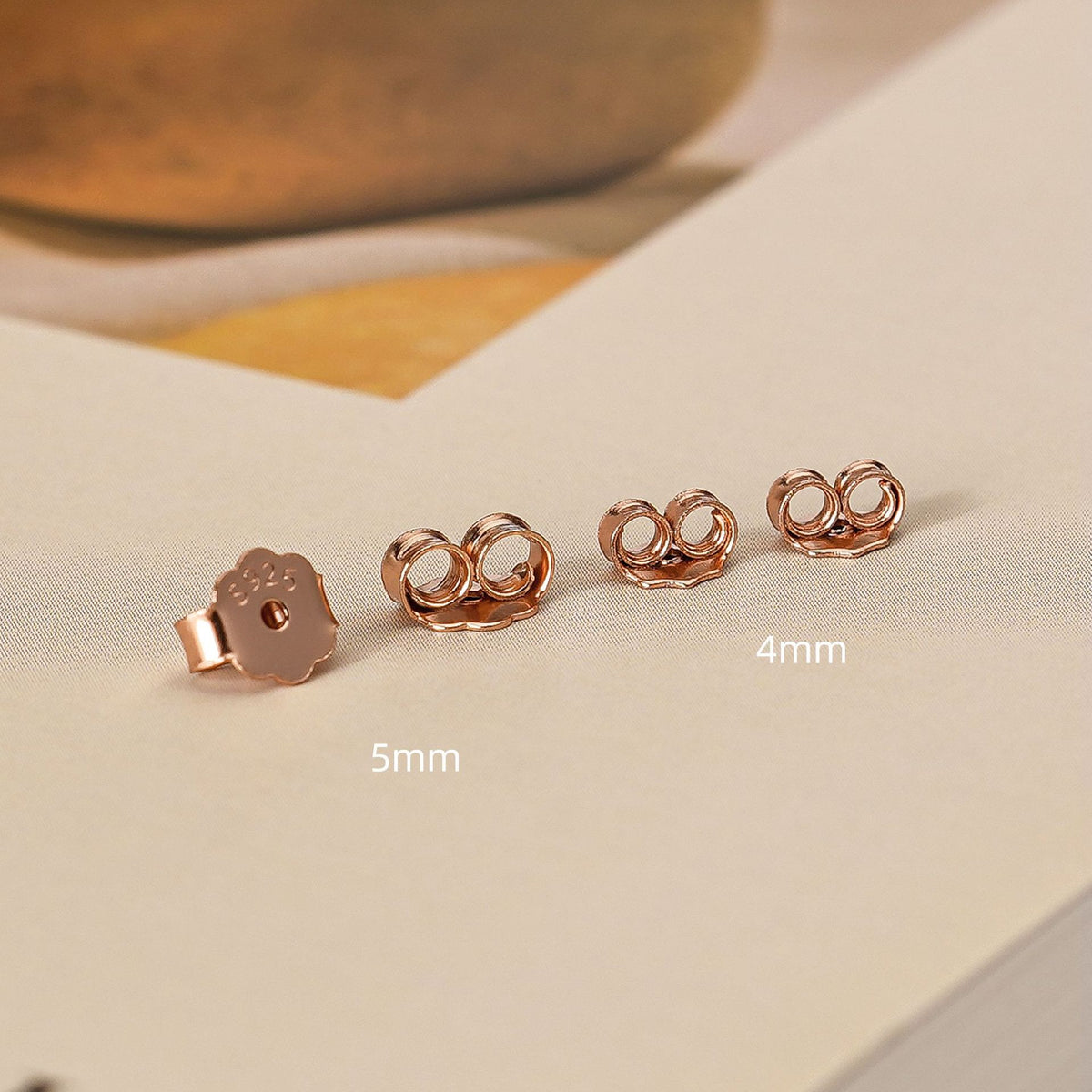 S925 pure tremella plug anti-slip earrings accessories