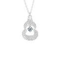 S925 Sterling Silver Moissanite Woven Dream Net Gourd Pendant Necklace