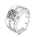 S925 Sterling Silver Cross Arrangement Moissanite Ring