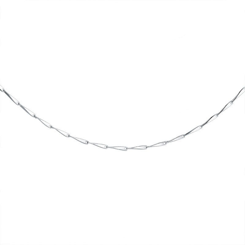 S925 sterling silver plain chain simple DIY single chain