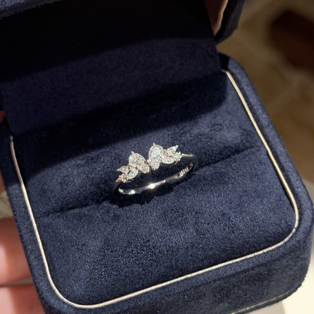 S925 Sterling Silver Moissanite Ring