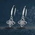 Four-Leaf Clover Earrings — 925 Sterling Silver & Moissanite Jewelry