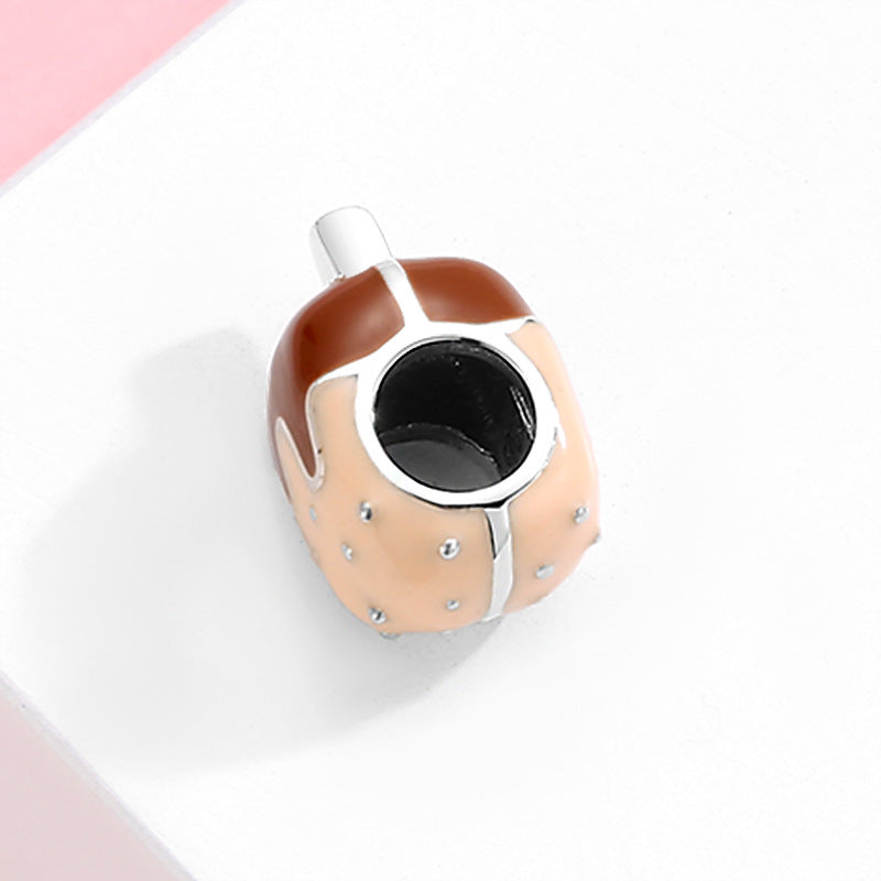 S925 Sterling Silver Enamel Ice Cream Pendant