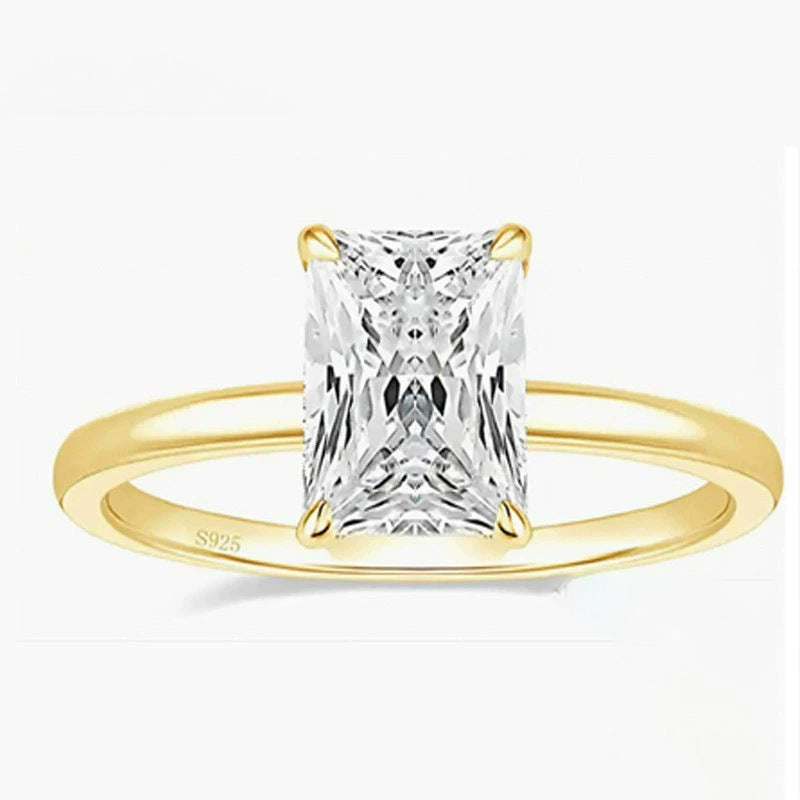 925 Silver Plain Ring Set with 3 Carat Silver Ring