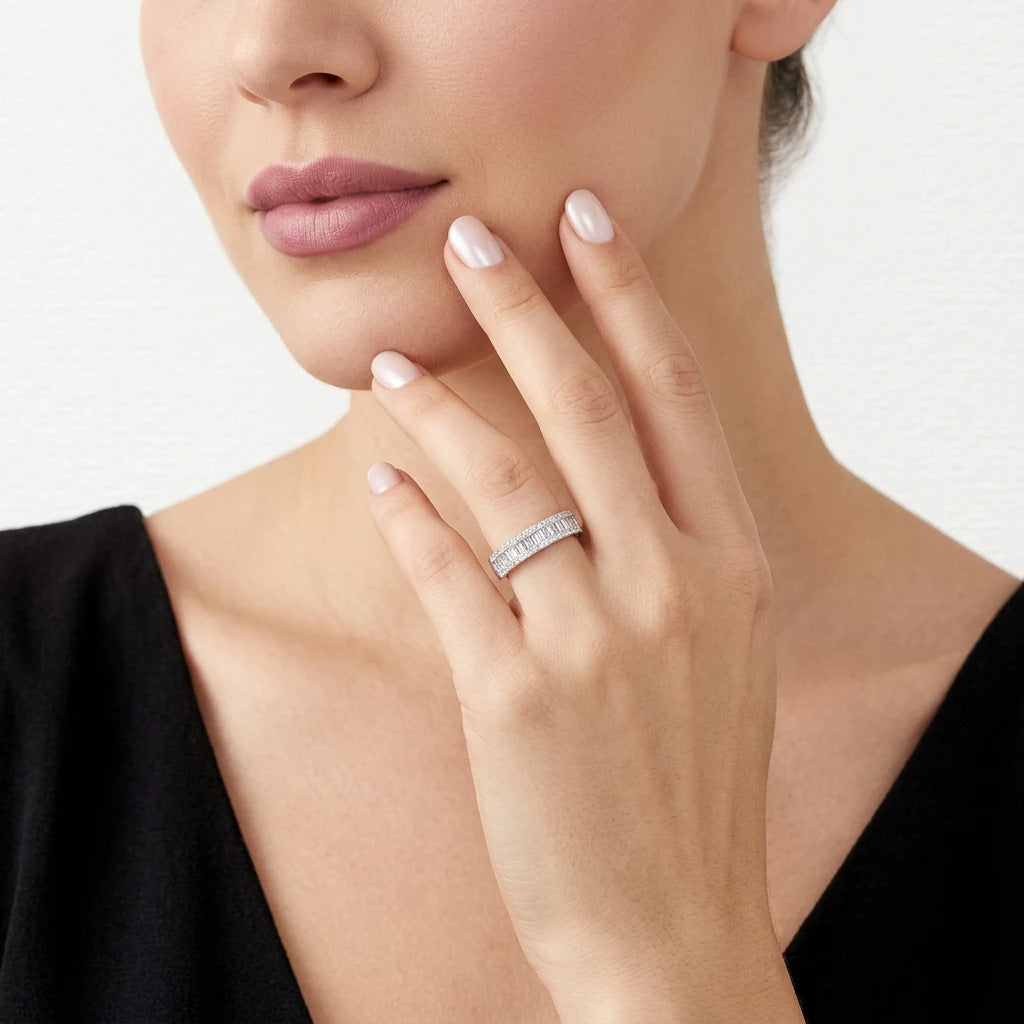 S925 Silver Moissanite Ring