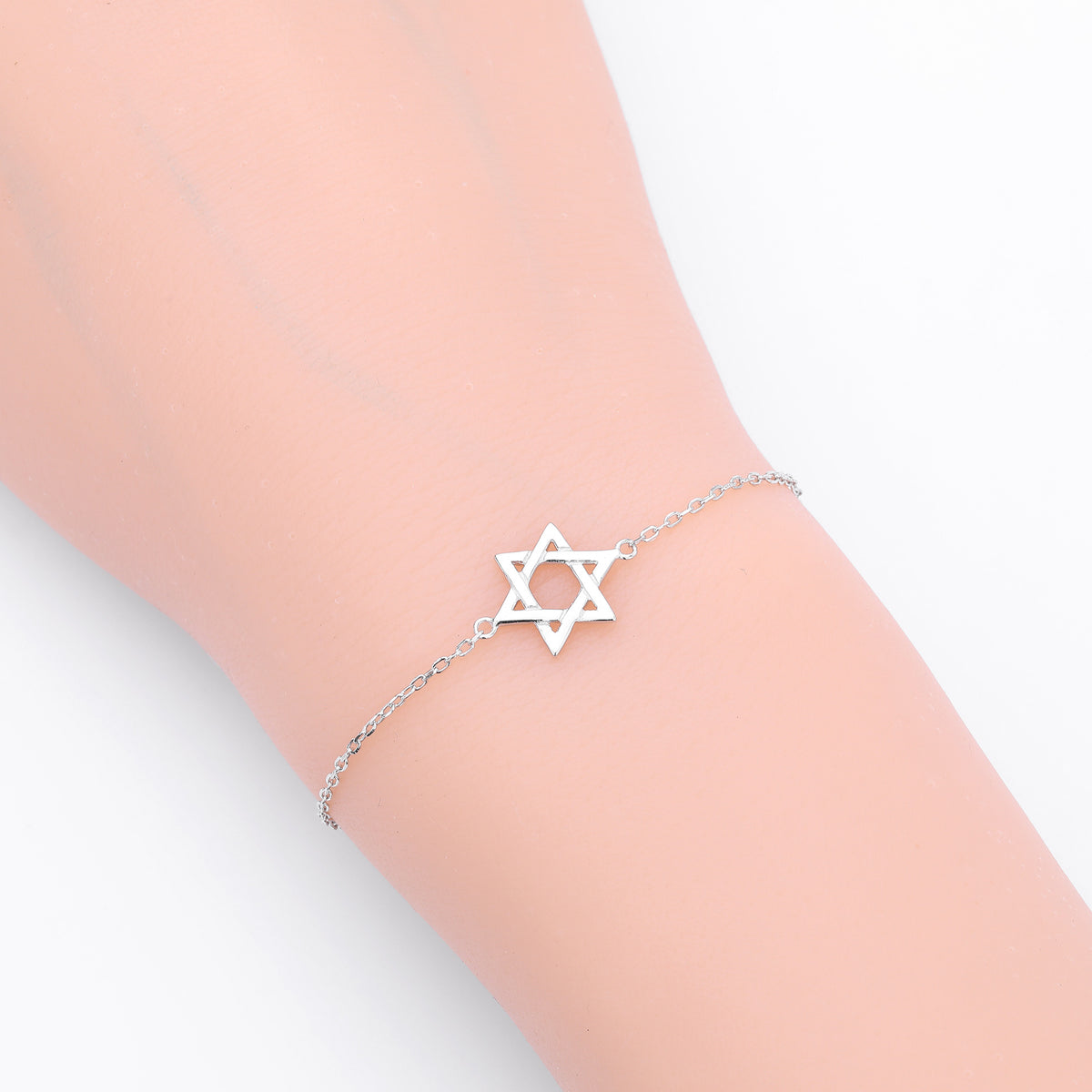 S925 Sterling Silver Hexagram Bracelet